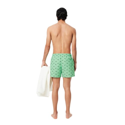 Lacoste Men's Crocodile Print Swim Trunks3