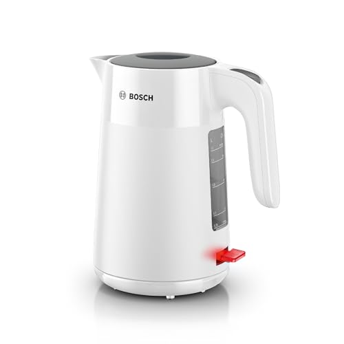 Bosch, bouilloire électrique, MyMoment, poignée ergonomique, grande ouverture, triple sécurité, filtre anti-calcaire, capacité 1,7 L, plastique de haute...