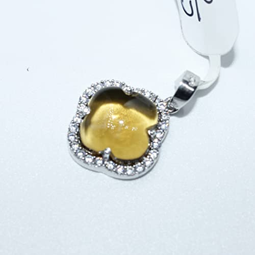 Colgante de citrino natural un regalo de Navidad inolvidable en plata 925 para niña 4