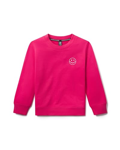 JOE BOXER Girls Sweatshirt Pullover, French Terry Crewneck Sweatshirt for Girls, Comfy Kids Sweatshirts