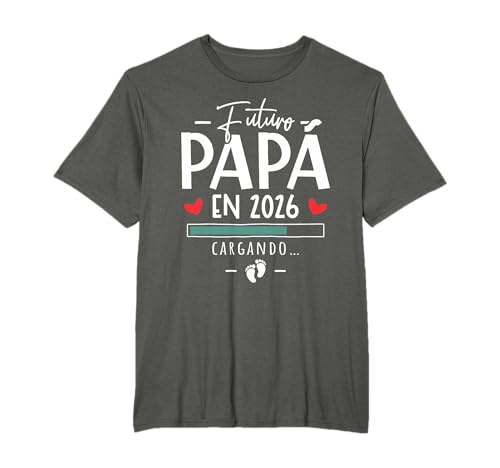 Futuro pai 2026 - Anúncio de gravidez família bebé a caminho t-shirt