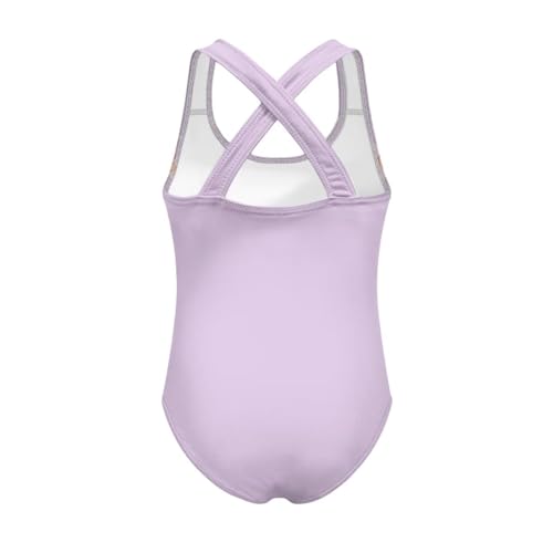 Image of Girls One Piece Swimsuit Axolotl Cross Back Straps Bathing Suit Lightweight Quick Dry Gymnastics Leotard