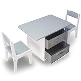 Aiuta i più piccoli a mettere in gioco la loro creatività, grazie a questo bellissimo set con un tavolo e due sedie BAKAJI!