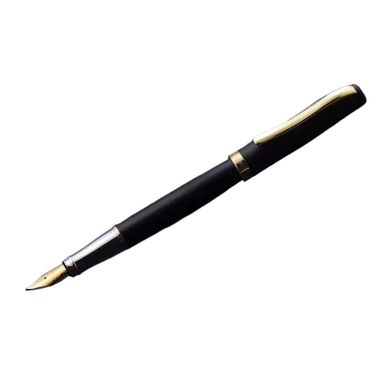 Stylo de calligraphie noir pointe incurvée 0,8 mm en acier de style écriture luxe