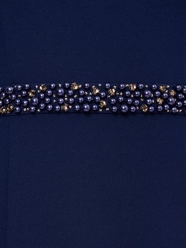 Adrianna Papell Women's Pearl Crepe Trim Dress3