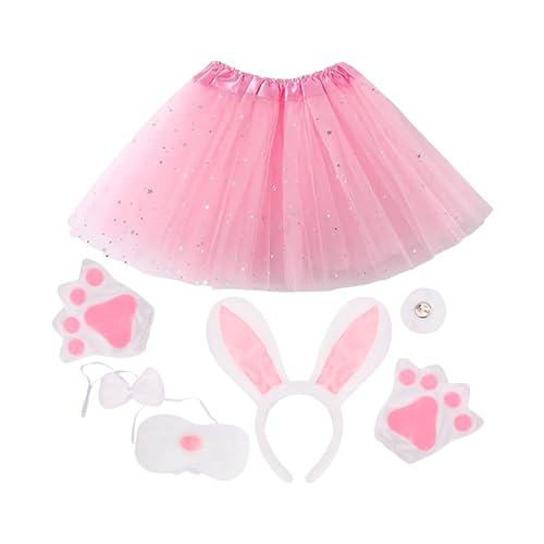 Disfraz de conejo de Pascua, accesorios de fotos rosa de felpa suave, accesorio de disfraz de Pascua | para uso diario al aire libre, en casa, cumpleaños, vacaciones, Año Nuevo, Acción de