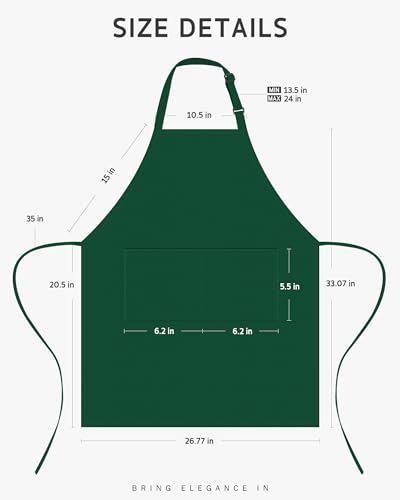 Image of Syntus Chef Apron for Men Women Kitchen Cooking Apron with Pockets, Adjustable Bib Aprons Stain Resistant