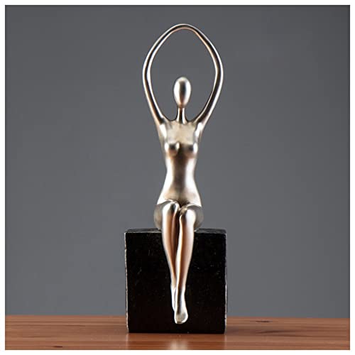 Figuras Decorativas Modernas Salon Plateadas Marca HAQMG