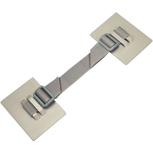 ティーエフサービス 家具・キャビネット転倒防止粘着金具 ティープレートベルトタイプ(グレー)2個入り 耐荷重約360kg(2個使用時) 袋詰めタイプ TPB-7090GF