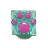 Cat Paw Keyboard Keys, Personality Cute OEM Resin Gaming Keycaps Machinery Keyboard Keycaps, RGB Tra