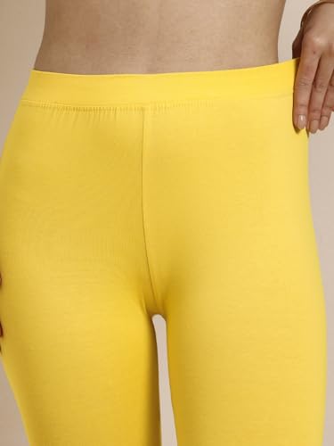 Image of TWIN BIRDS Super Stretchable Cotton Elasthane Fabric Ankle Length Leggings for Women