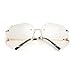 JOJO'S SECRET Oversized Square Sunglasses Metal Frame Flat Top Sunglasses JS009 (Gold/Transparent Red+Gold/Pink, 2.48)
