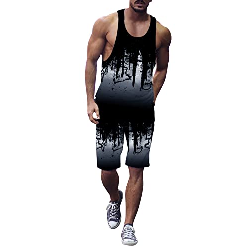 Tracksuit For Men Activewear Vest 3D Sports Fitness Leisure Suit Size Splash Men's Ink Suits For Men Jacket #TOP8