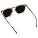WearMe Pro WMP Eyewear - Men's Polarized Modern Rounded Square Sunglasses (Crystal Verde/Triple Black Lens)