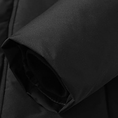 Men's Extra Long Parka Winter Coats Solid Hooded Puffer Jacket Heavy Warm Water-resistant Outerwear for Cold Weather4