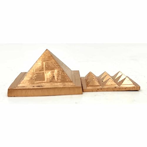 Image of Plus Value Pure Copper Vastu Pyramid Vaastu Shastra Remedies for Positive Energy at Home & Office (Size 1 Inch, 3pcs)