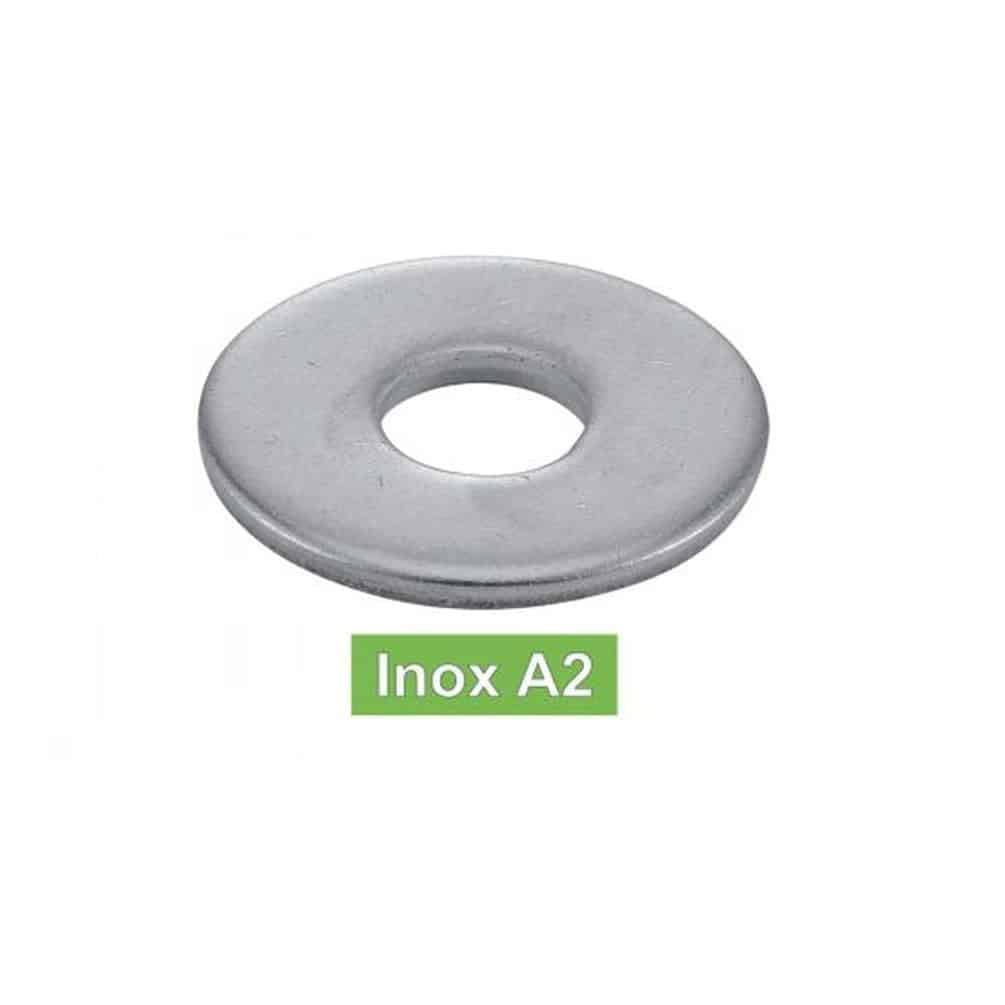 10 arandelas planas grandes 30 mm – DIN 9021 – ISO 7093 – NFE25-513/25-514 – UNI 6593 – acero inoxidable A2 – D-Work