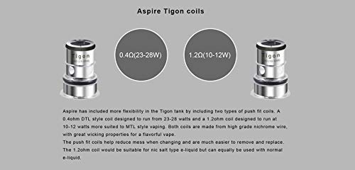 Aspire Tigon remplacement Atomizer1.2 Ohms 5 Pack - Image 6