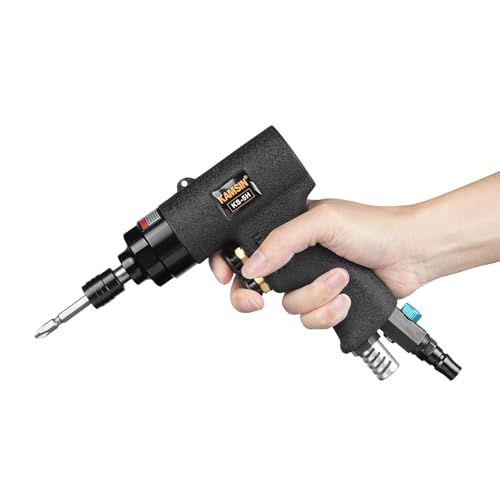 KAMSIN KS-5H Pneumatic Screwdriver, 1/4" Impact Air Screw Driver with CW and CCW Switch, 11000rpm, 80N.m Torque, Industrial Grade Adjustable Speed Screw Driver Tool by KAMSIN - Used condition - US$47.51