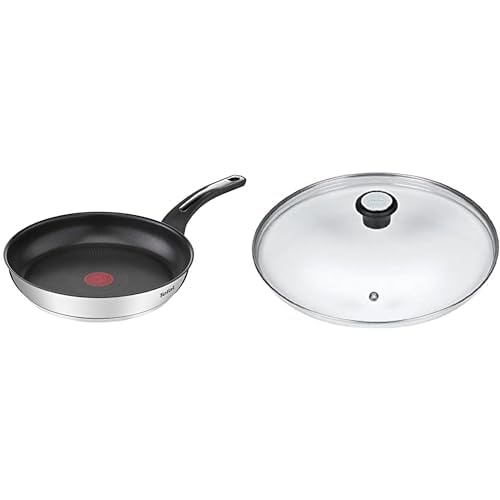 Tefal Emotion Poêle 24 cm, Revêtement Antiadhésif, Garantie 10 ans & 280975 Couvercle en Verre avec Rebord en Acier Inoxydable et Régulateur de Vapeur, 24 cm, Transparent Tefal Emotion Poêle 24 cm, Revêtement Antiadhésif, Garantie 10 ans & 280975 Couvercle en Verre avec Rebord en Acier Inoxydable et Régulateur de Vapeur, 24 cm, Transparent