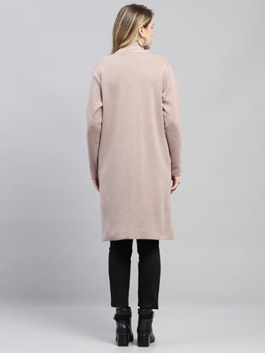 Image of Monte Carlo Womens Regular Fit Full Sleeve Front Open Solid Winter Cardigan (Pack of 1)