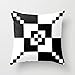 ZNZT Fodera per Cuscino Federa per Cuscino Bianco Nero Federa per Cuscino con Figura Geometrica Cuscini per Divano del Soggiorno Federa per Cuscino per Auto Casa