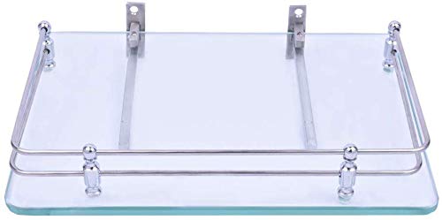A to Z Glass Shelf Set Top Box Stand with F Bracket (Size -10" x 9" & 12" x 9" Inch) for Bathroom/Home Décor (12" x 9") (B07Z6H4LFV) Amazon Price History, Amazon Price Tracker