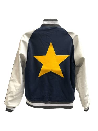 Image of Dandy Star Logo Baseball Jacket - Everyday Wear & Cosplay Costume - Anime TV Show Gift - Blue Letterman D Coat