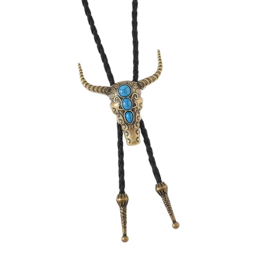 SEAYACK Corbalo De Cabecera Único Bulltie Aleación Grabado Grabado Piedra Joyería Collar Unisex Collar Rodeos Accesorio Cuello