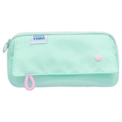 Estuche con cremallera | Estuche para bolígrafo reutilizable impermeable de gran capacidad | Bolsa de almacenamiento de color sólido para escuela, niños, clase, mujeres, universidad | maquillaje