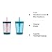 Contigo Kids Spill-Proof 14oz Tumbler with Straw and BPA-Free Plastic, Fits Most Cup Holders and Dishwasher Safe, 2-Pack Strawberry Cream & Blue Raspberry
