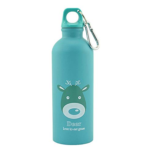 UGC 500ml Travel Mug Water Bottle School Office Bottle Cup Thermos Outdoor Bicycle Portable Sports Cycling Camping Bottle With Hook Green