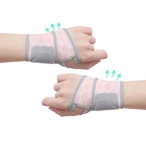 PolMinrs Wrist Supports 1Pair, Air Mesh Wrist Straps Right and Left Hand, Wrist Compression Strap and Support Wrist Brace Sport Unisex One Size Adjustable for Fitness.