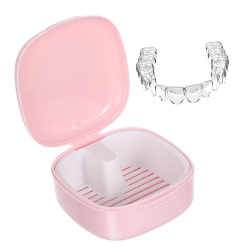 GARVALON リテーナーケース スリム ポータブル 収納ボックス 密閉設計で液漏れ防止 水切りバスケット付き かわいい アライナーケース 旅行用 リテーナーホルダー 多用途