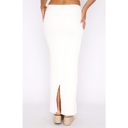 Image of Two Piece Dress Outfits for Women Sleeveless Tube Tops Bodycon Maxi Dress Summer Strapless Crop Top Sexy Suits Set