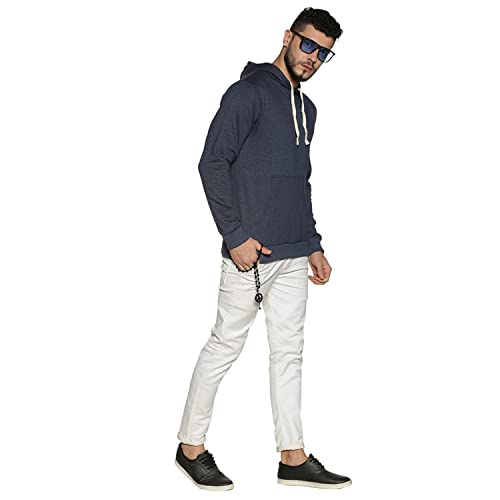 Image of CAHOOT Men's Regular Fit Sweatshirt with Hoodie for Casual Wear | Cotton Full Sleeve Sweatshirt Crafted with Comfort Fit and High Performance for Everyday Wear