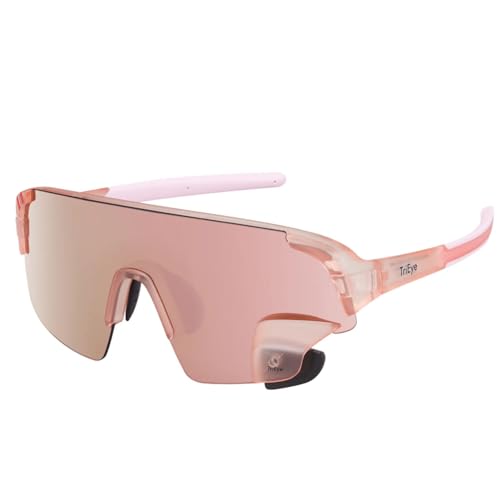 Lunettes TriEye View Sport Revo Max Sweet Pink Small pour rouler sans se retourner