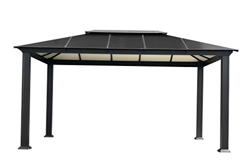 Paragon-Outdoor GZ3XL Backyard Structure Hardtop Santa Monica Gazebo, 11' x 16' , Black