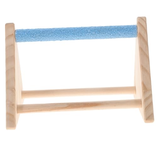 GREENADSCAPE Pc 1 pájaro de Juguete para Loro Perchas para Loros para pájaros Grandes Puesto de Mascotas para pájaros Percha de pájaro Soporte de Madera para Entrenamiento de Mascotas Bambú