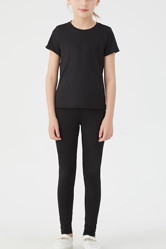 Image of DANI CHINS Girl Athletic Shirt and Compression Leggings Set for Casual Workout Sports