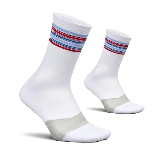 Image of Feetures Elite Light Cushion Mini Crew Sock - Sport Sock with Targeted Compression