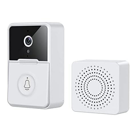 YOPOTIKA Video Doorbell Camera WiFi + Wireless Bluetooth Doorbell Camera with Chime Voice Change - Smart Home Starter Kit Easy Setup(White) Cover
