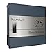 bobodeco moderner Briefkasten in Anthrazit RAL 7016, Postkasten mit Namensschild, Wandbriefkasten mit Zeitungsfach - Personalisiert Laser Gravur Briefkästen Stahl, Postbox, Anthrazitgrau + Silber en las günstig Kaufen-bobodeco moderner Briefkasten in Anthrazit RAL 7016, Postkasten mit Namensschild, Wandbriefkasten mit Zeitungsfach - Personalisiert Laser Gravur Briefkästen Stahl, Postbox, Anthrazitgrau + Silber