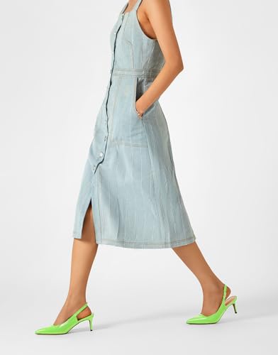 DearOnly Womens Mid Kitten Heel Pointed Toe Slingback Pumps Wedding Patent Leather Slip-on Sandals 2.4 Inches Heels3