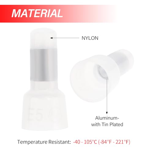 YIXISI 250 PCS Closed End Connectors, Closed End Wire Crimp Cap Terminal Kit, Nylon Wire Cap, 3 Models, 22-16/16-14/12-10 AWG - Image 3