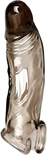 WOHUTAR ㅤ New 1588 Soft Reuse Realistic Sleeve Extender Sheath for Men Male Enhancement Extension Sleeve Color:Black/SK