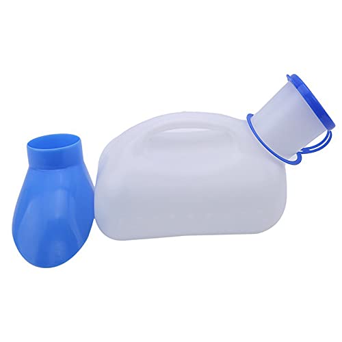Bottiglia per urina da uomo e donna, 1000 ml, portatile, di emergenza, con maniglia per il trasporto, per viaggi, campeggio, auto all'aperto, viaggi, WC, per uomini, donne, bambini