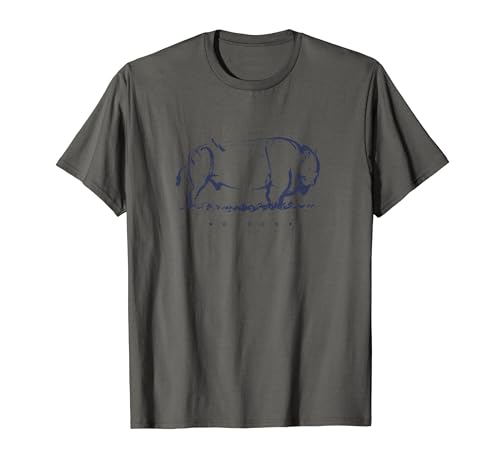 Dibujo de un bisonte. arte rupestre de un animal Camiseta