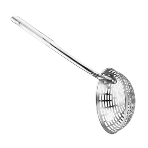 CONGARTENO Skimmer Ladle Stainless Steel Cooking Oil Strainer with Portable Handle for Noodles Pasta Vegetables Kitchen Utensil for Home Restaurant Use