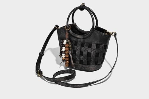 Vintage Woven Shoulder Bag for Women – Unique Design Crossbody Handbag Chic Shoulder Tote Trendy Fashion Purse3